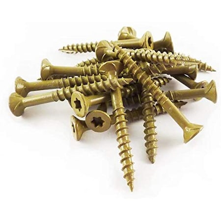 Woodpro Wood Screw, #9, 2 in, Gold Steel Torx Drive, 1 PK AP9X2-1